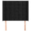 sengegavl med kanter 83x16x118/128 cm fløjl sort