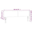 sengegavl med LED-lys 160x5x78/88 cm stof cremefarvet