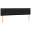 sengegavl med LED-lys 180x5x78/88 cm stof sort