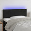 sengegavl med LED-lys 80x5x78/88 cm velour sort