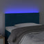 sengegavl med LED-lys 90x5x78/88 cm fløjl mørkeblå