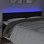 sengegavl med LED-lys 160x5x78/88 cm velour sort