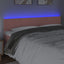 sengegavl med LED-lys 180x5x78/88 cm fløjl lyserød