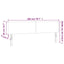 sengegavl med LED-lys 200x5x78/88 cm velour sort
