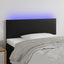 sengegavl med LED-lys 100x5x78/88 cm kunstlæder sort