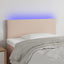 sengegavl med LED-lys 100x5x78/88cm kunstlæder cappuccinofarvet