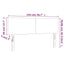 sengegavl med LED-lys 144x5x78/88 cm kunstlæder hvid