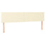sengegavl med LED-lys 160x5x78/88 cm kunstlæder cremefarvet