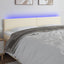 sengegavl med LED-lys 180x5x78/88 cm kunstlæder cremefarvet