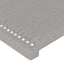 sengegavl med LED-lys 180x5x78/88 cm stof lysegrå
