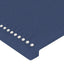 sengegavl med LED-lys 200x5x78/88 cm stof blå