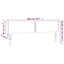 sengegavl med LED-lys 200x5x78/88 cm stof blå