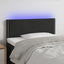 sengegavl med LED-lys 90x5x78/88 cm fløjl sort