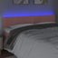sengegavl med LED-lys 160x5x78/88 cm velour lyserød