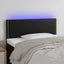 sengegavl med LED-lys 80x5x78/88 cm kunstlæder sort