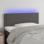 sengegavl med LED-lys 80x5x78/88 cm kunstlæder grå