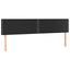 sengegavl med LED-lys 180x5x78/88 cm kunstlæder sort
