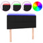sengegavl med LED-lys 100x5x78/88 cm stof sort