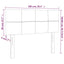 sengegavl med LED-lys 100x5x78/88 cm stof sort