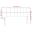 sengegavl med LED-lys 144x5x78/88 cm stof cremefarvet