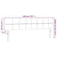 sengegavl med LED-lys 180x5x78/88 cm stof gråbrun