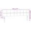 sengegavl med LED-lys 200x5x78/88 cm stof cremefarvet