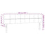 sengegavl med LED-lys 180x5x78/88 cm fløjl lyserød
