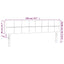 sengegavl med LED-lys 200x5x78/88 cm velour sort