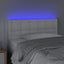 sengegavl med LED-lys 80x5x78/88 cm kunstlæder hvid