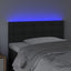 sengegavl med LED-lys 90x5x78/88 cm kunstlæder sort