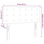 sengegavl med LED-lys 90x5x78/88 cm kunstlæder cremefarvet
