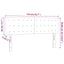 sengegavl med LED-lys 144x5x78/88 cm kunstlæder sort