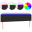 sengegavl med LED-lys 160x5x78/88 cm kunstlæder sort