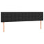 sengegavl med LED-lys 160x5x78/88 cm kunstlæder sort
