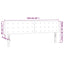 sengegavl med LED-lys 160x5x78/88 cm kunstlæder cremefarvet