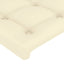 sengegavl med LED-lys 180x5x78/88 cm kunstlæder cremefarvet