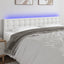 sengegavl med LED-lys 200x5x78/88 cm kunstlæder hvid