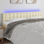 sengegavl med LED-lys 200x5x78/88 cm kunstlæder cremefarvet