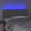 sengegavl med LED-lys 90x5x78/88 cm stof lysegrå