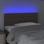 sengegavl med LED-lys 90x5x78/88 cm stof gråbrun
