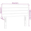 sengegavl med LED-lys 90x5x78/88 cm stof cremefarvet