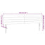 sengegavl med LED-lys 160x5x78/88 cm stof blå