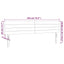 sengegavl med LED-lys 180x5x78/88 cm stof sort