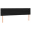 sengegavl med LED-lys 200x5x78/88 cm stof sort