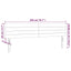sengegavl med LED-lys 200x5x78/88 cm stof blå