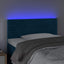 sengegavl med LED-lys 80x5x78/88 cm velour mørkeblå