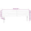 sengegavl med LED-lys 160x5x78/88 cm velour sort