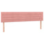 sengegavl med LED-lys 180x5x78/88 cm fløjl lyserød