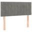 sengegavl med LED-lys 80x5x78/88 cm velour lysegrå