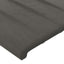 sengegavl med LED-lys 160x5x78/88 cm velour mørkegrå